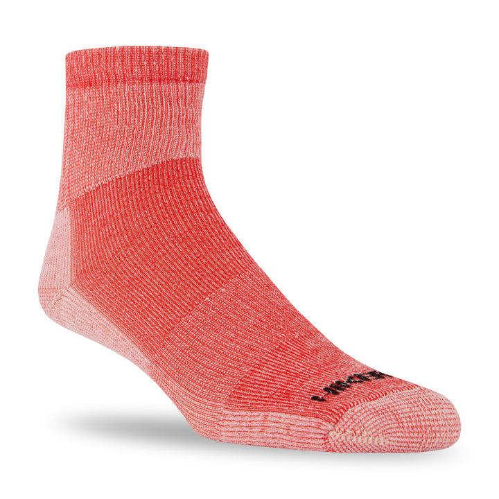 merino wool hiking ankle socks in red