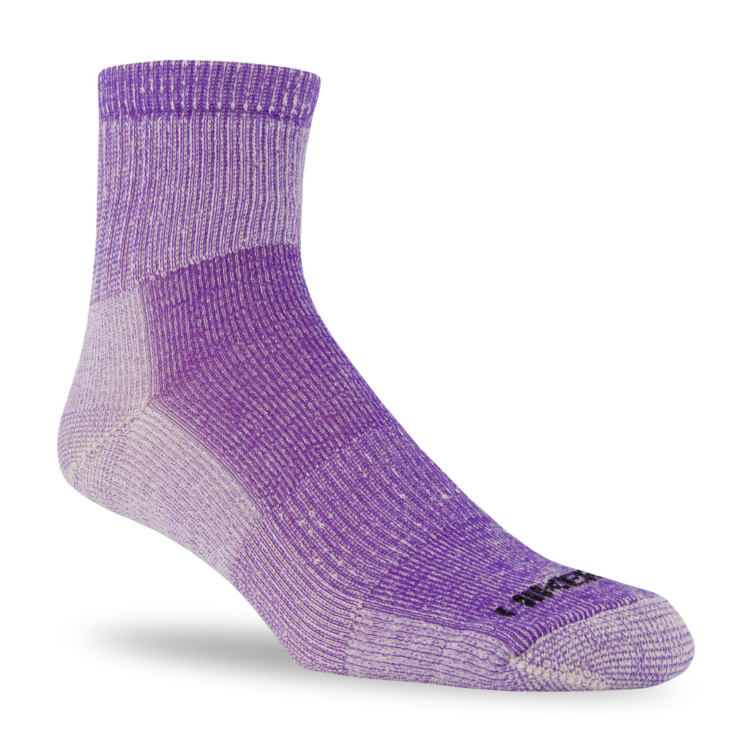 merino wool hiking ankle socks in purple