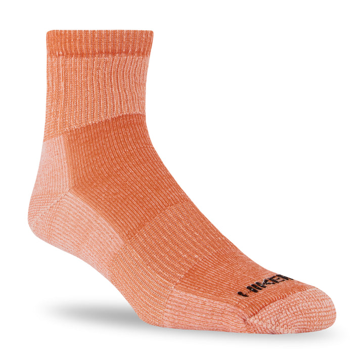 merino wool hiking ankle socks in orange