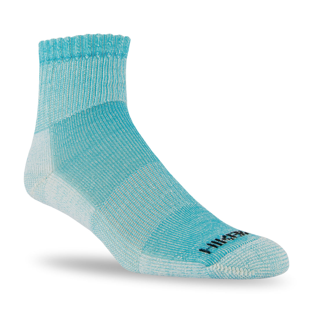merino wool hiking ankle socks in light blue