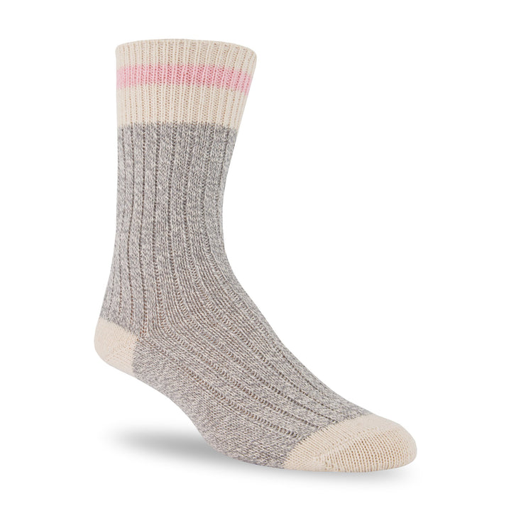 Kid's cotton sock with a pink stripe