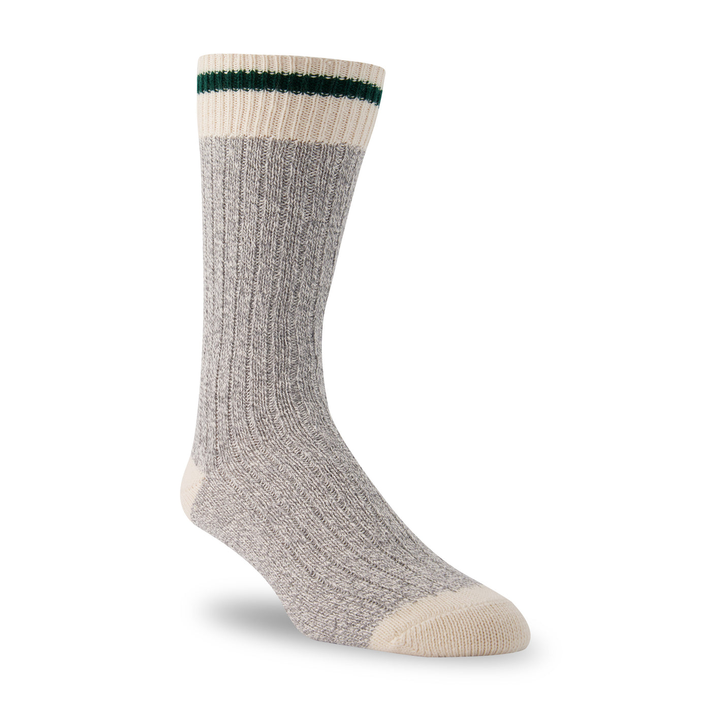 canadian socks with green stripe 