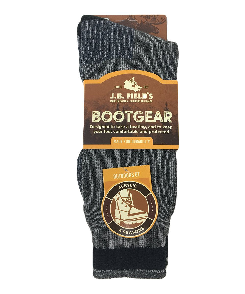 Grey/Black Acrylic Thermal Boot Socks