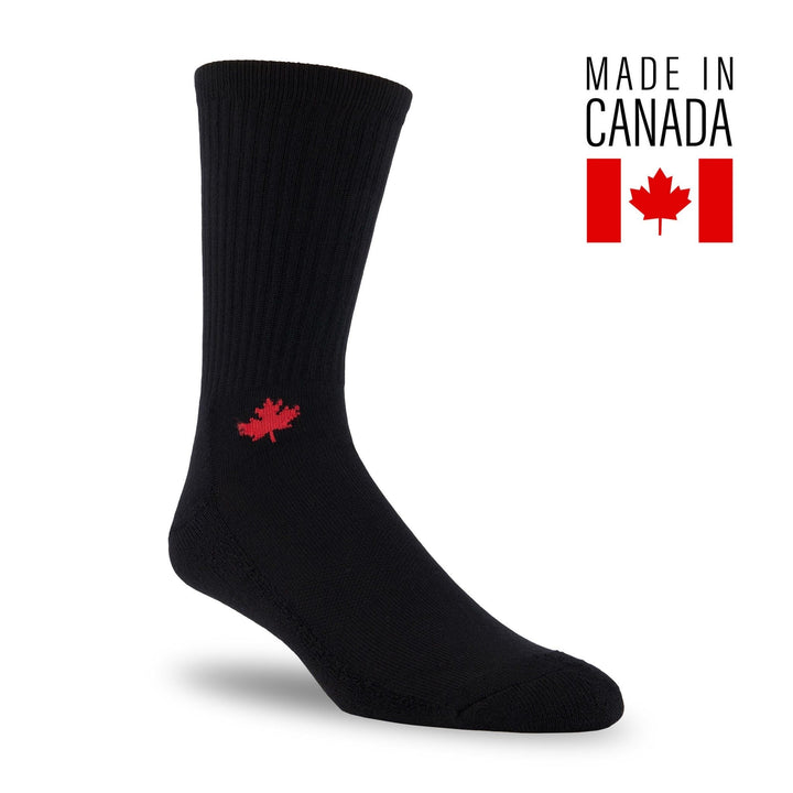 bamboo socks for running with a maple leaf