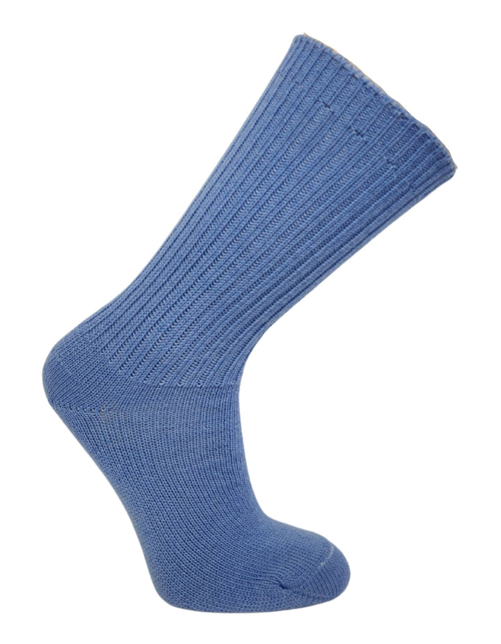 Merino wool diabetic sock in blue