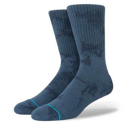 "Inflexion" Combed Cotton Blend Crew Socks - Large