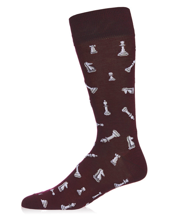 chess bamboo socks