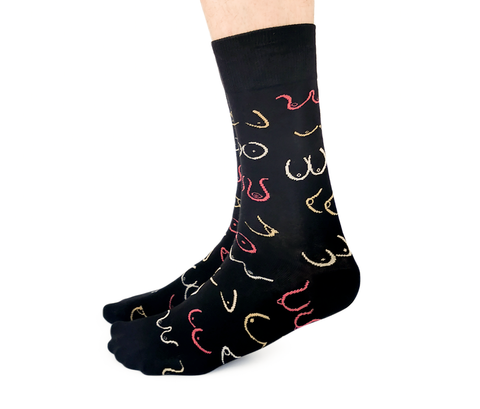 "Simply The Breast" Crew Socks by Uptown Sox