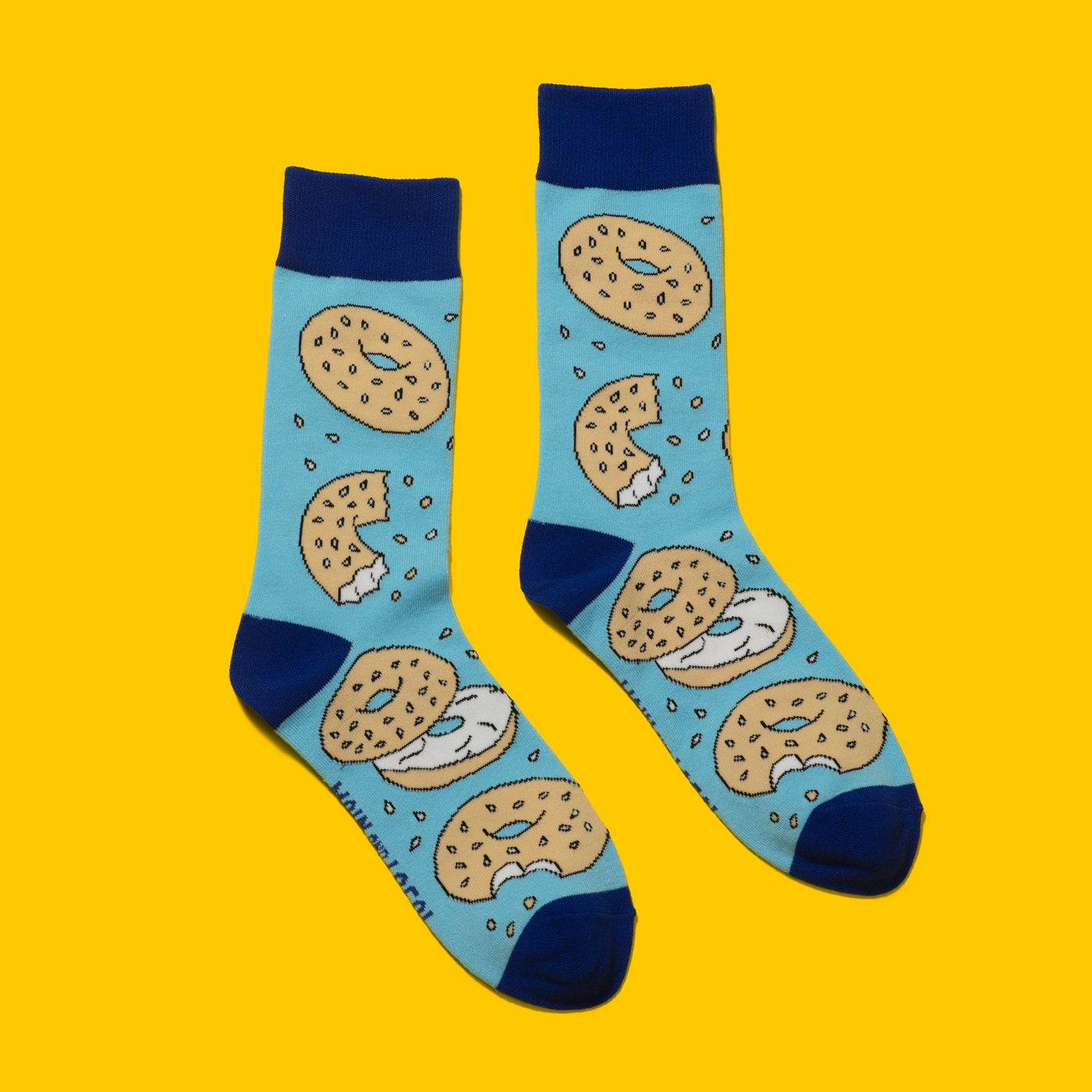 "Bagel" Cotton Crew Socks by Main & Local