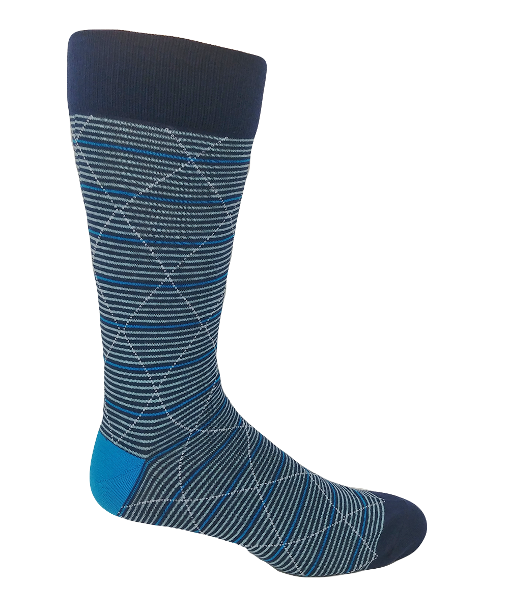 Blue patterned socks