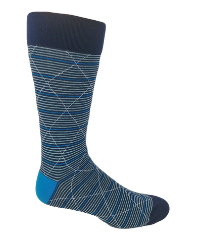 Blue patterned socks