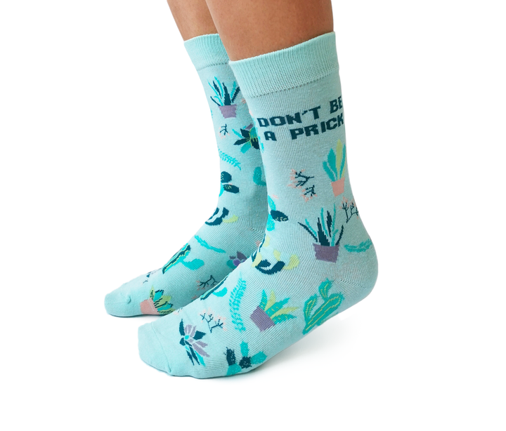 "Prickly" Cotton Crew Socks by Uptown Sox - Medium