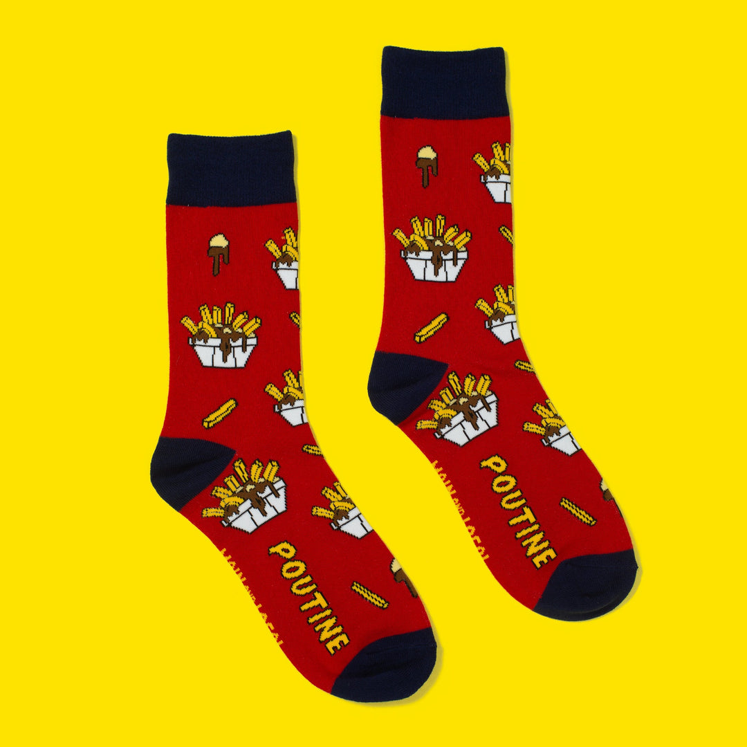 "Canadian Poutine" Cotton Crew Socks by Main & Local