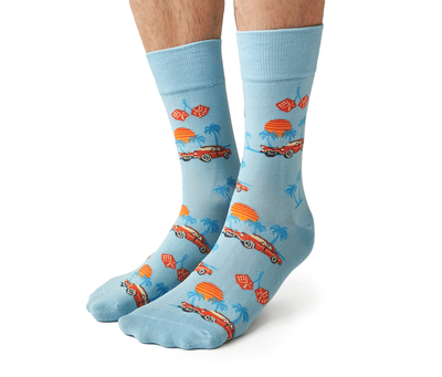 "Miami Dice" Crew Socks by Uptown Sox - Large