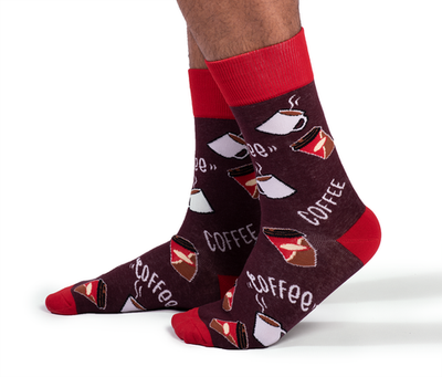 "Cream and Sugar" Cotton Crew Socks by Uptown Sox