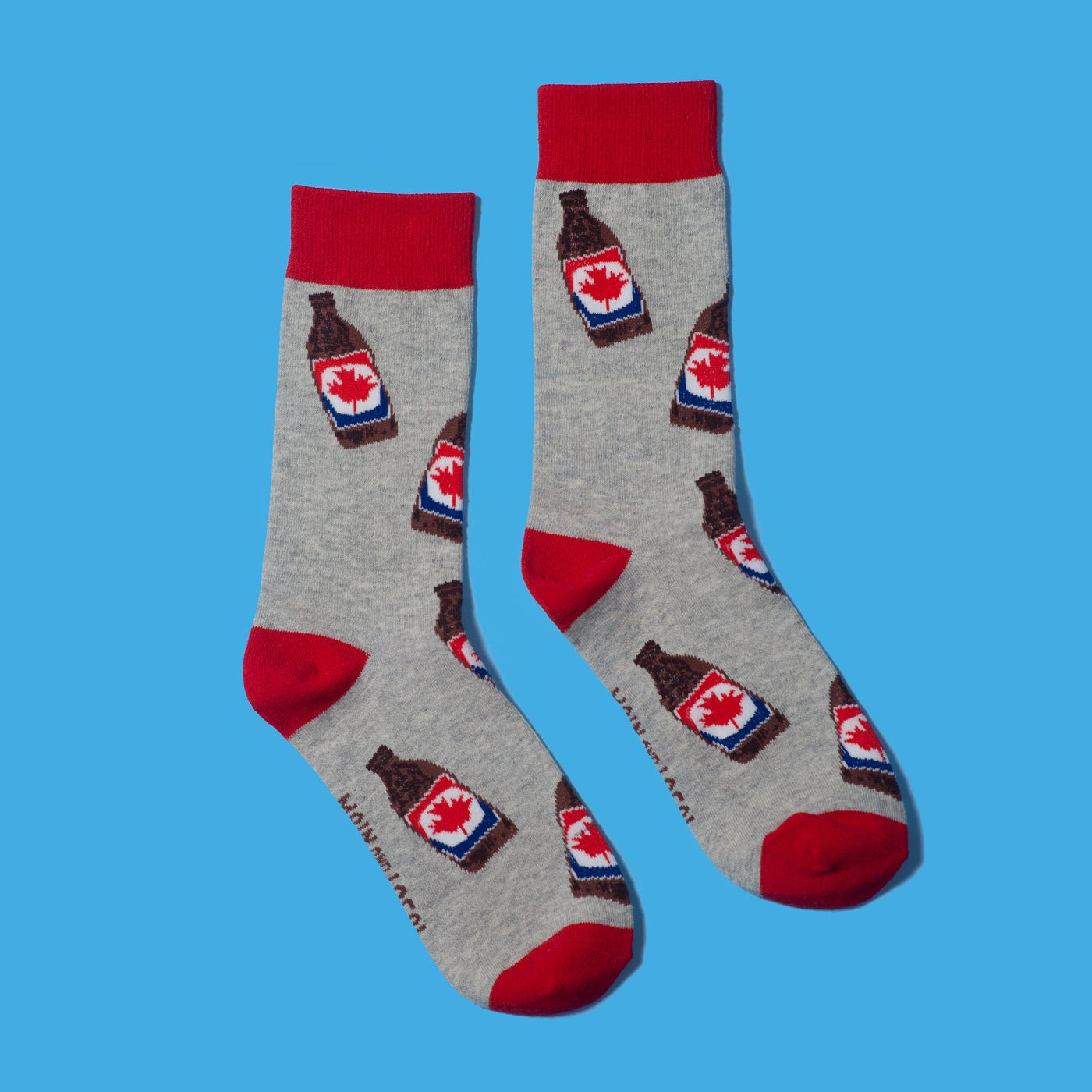 "Canadian Beer Socks" Cotton Crew Socks by Main & Local