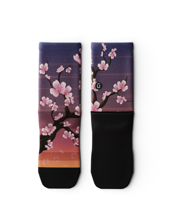 cherry blossom running socks