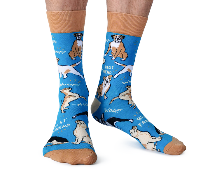 "Dog Parent" Cotton Crew Socks by Uptown Sox - Large