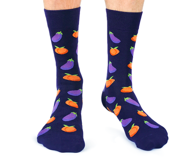 "Just Peachy" Cotton Crew Socks by Uptown Sox
