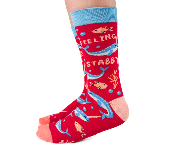 Chaussettes en coton « Naughty Narwhal » par Uptown Sox - Medium 