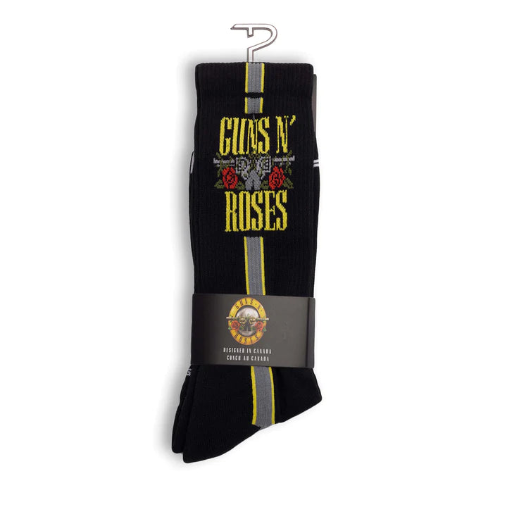 Perri's "GUNS N' ROSES SIDE STRIPE" Cotton Crew Sock - Large