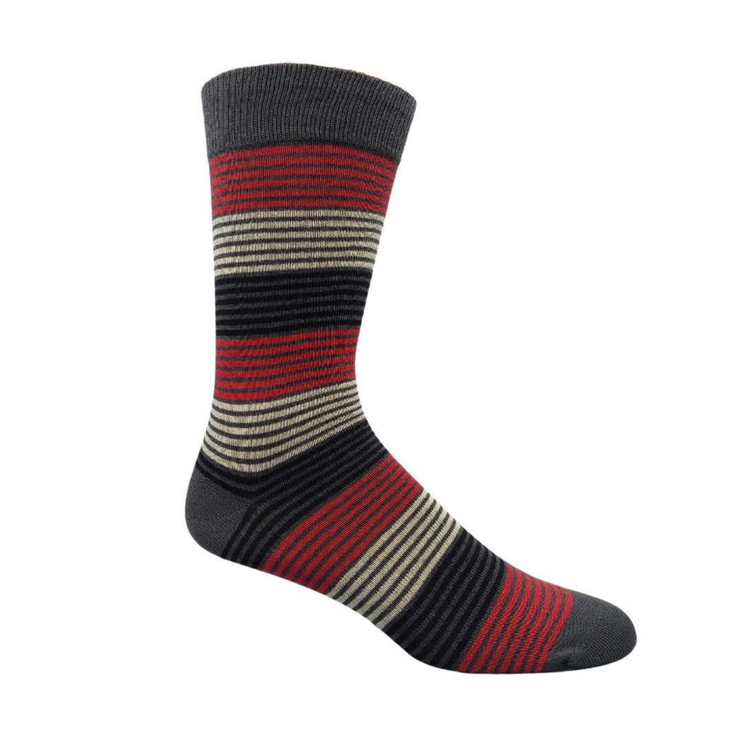 Multi Stripe Cotton Dress/Casual Socks  (CLEARANCE)