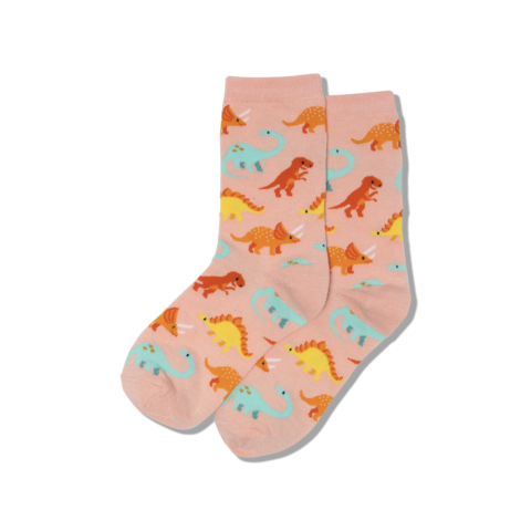 Kids "Dinosaur" Crew Socks by Hot Sox