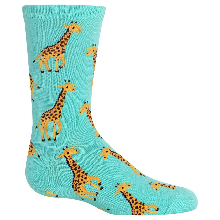Blue giraffe socks