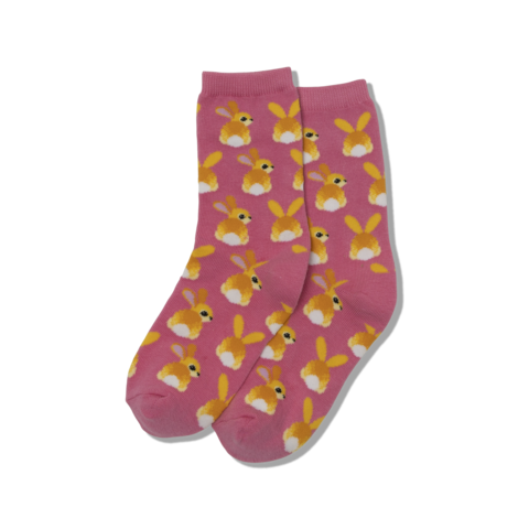 Kids "Little Cottontails" Crew Socks by Hot Sox