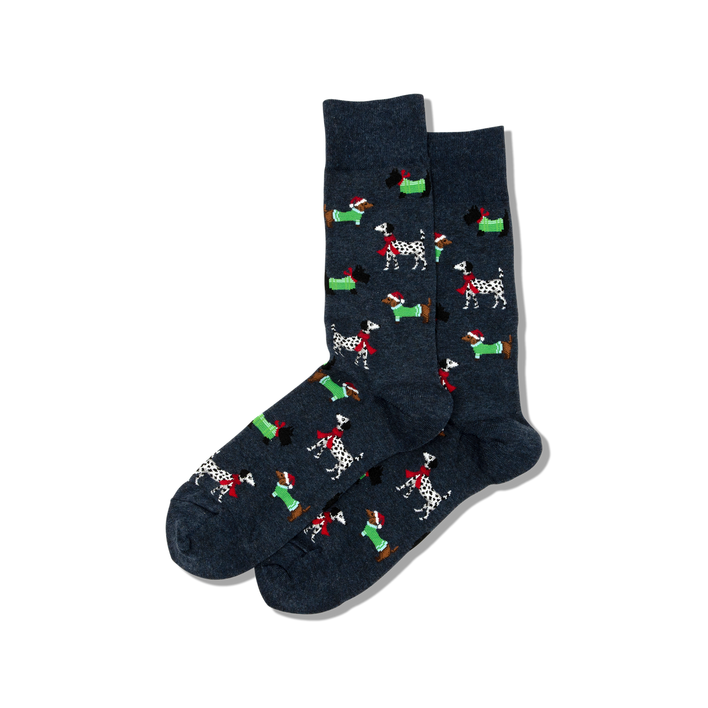 "Christmas Dogs" Cotton Crew  Socks by Hot Sox