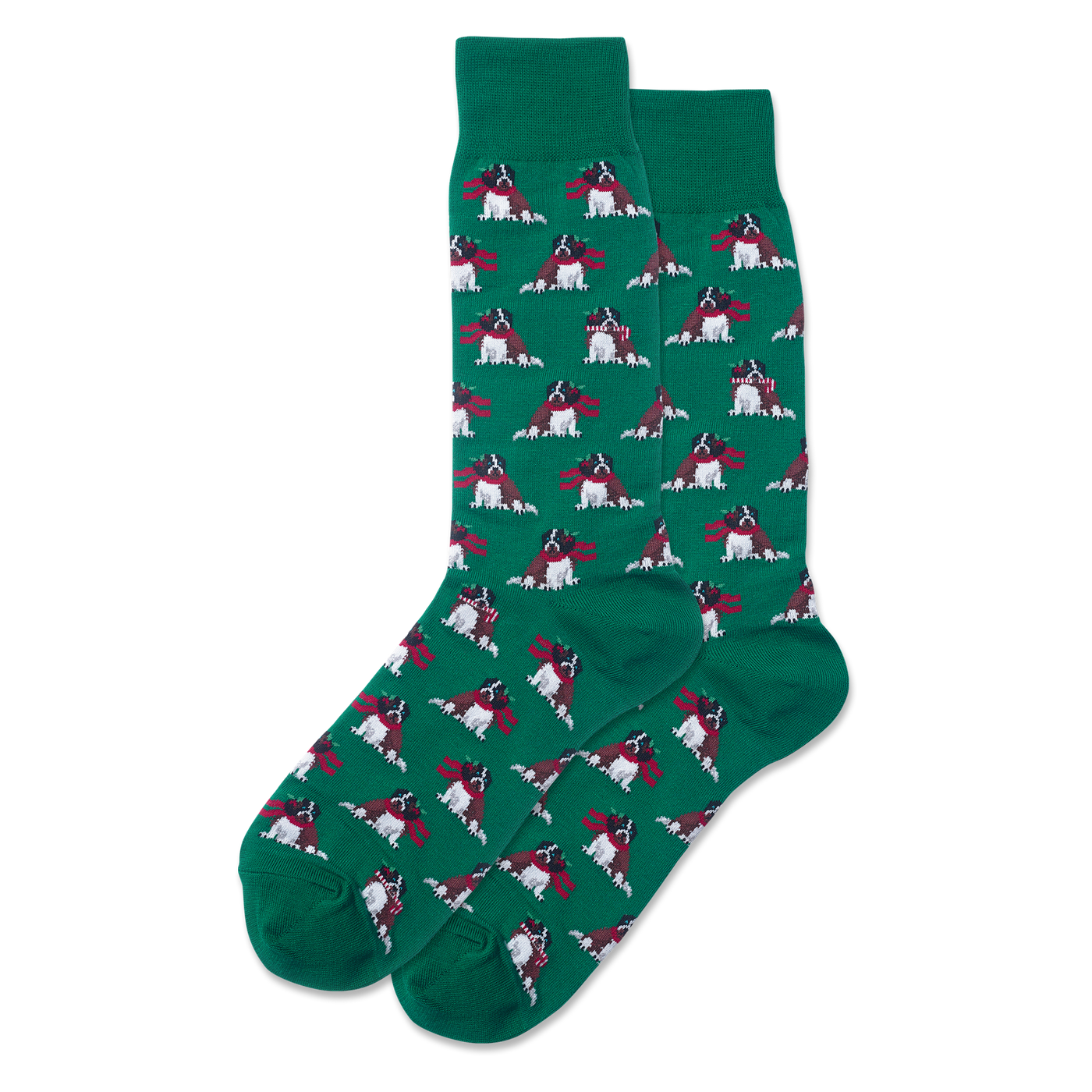 "Holiday Dogs" Cotton Crew Socks by Hot Sox - Large