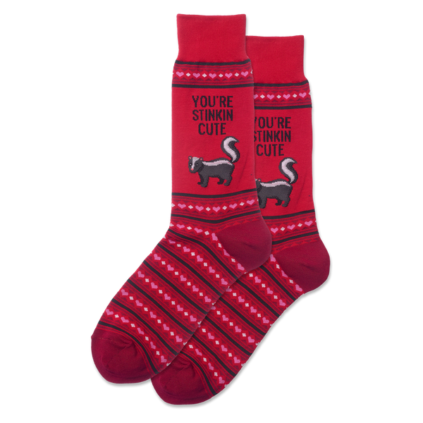 "You're Stinkin Cute" Crew Socks by Hot Sox