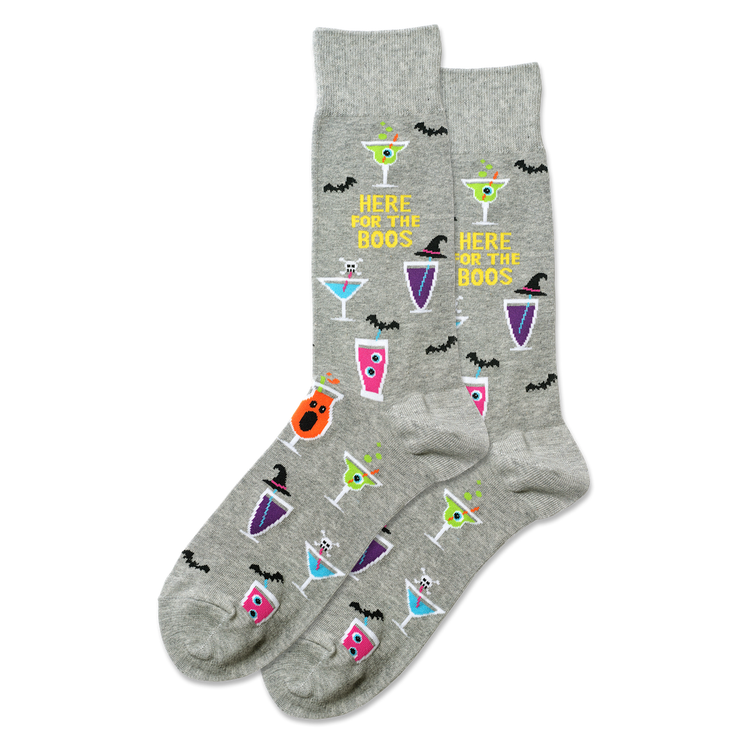 "Here for the Boos" Cotton Crew Socks by Hot Sox