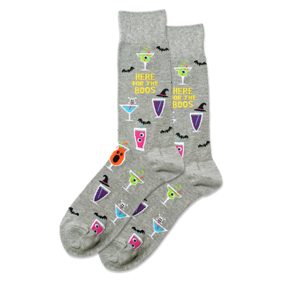 "Here for the Boos" Cotton Crew Socks by Hot Sox