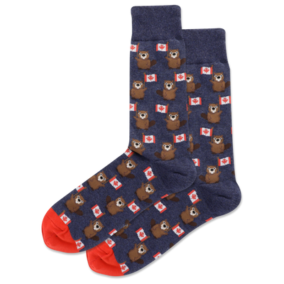 animal socks with canada beaver