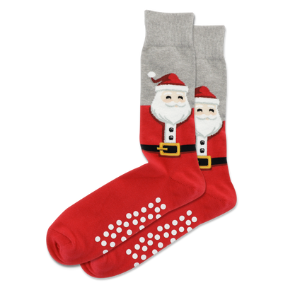 "Fuzzy Santa" Crew Socks by Hot Sox