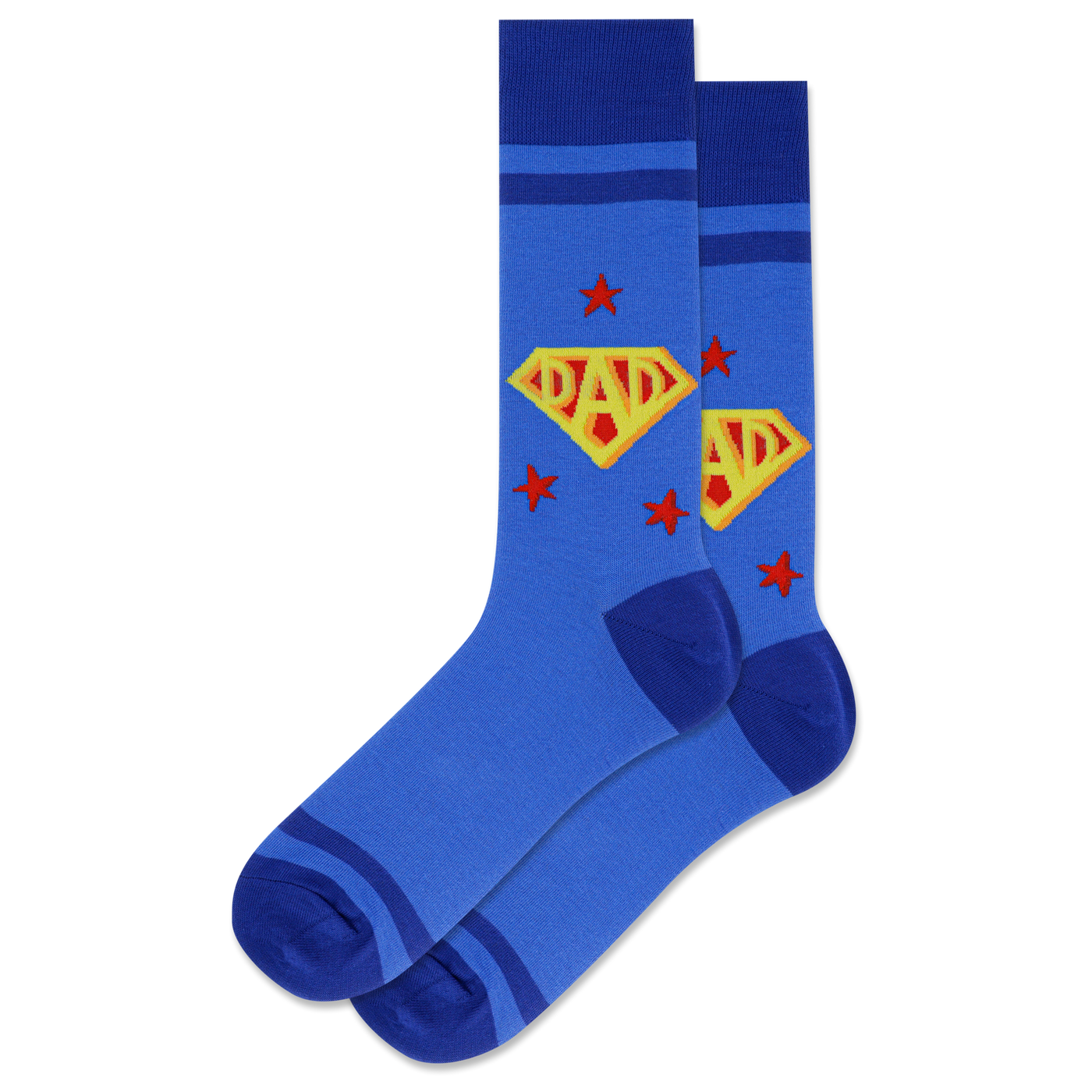 "Super Dad " Crew Socks by Hot Sox - Large
