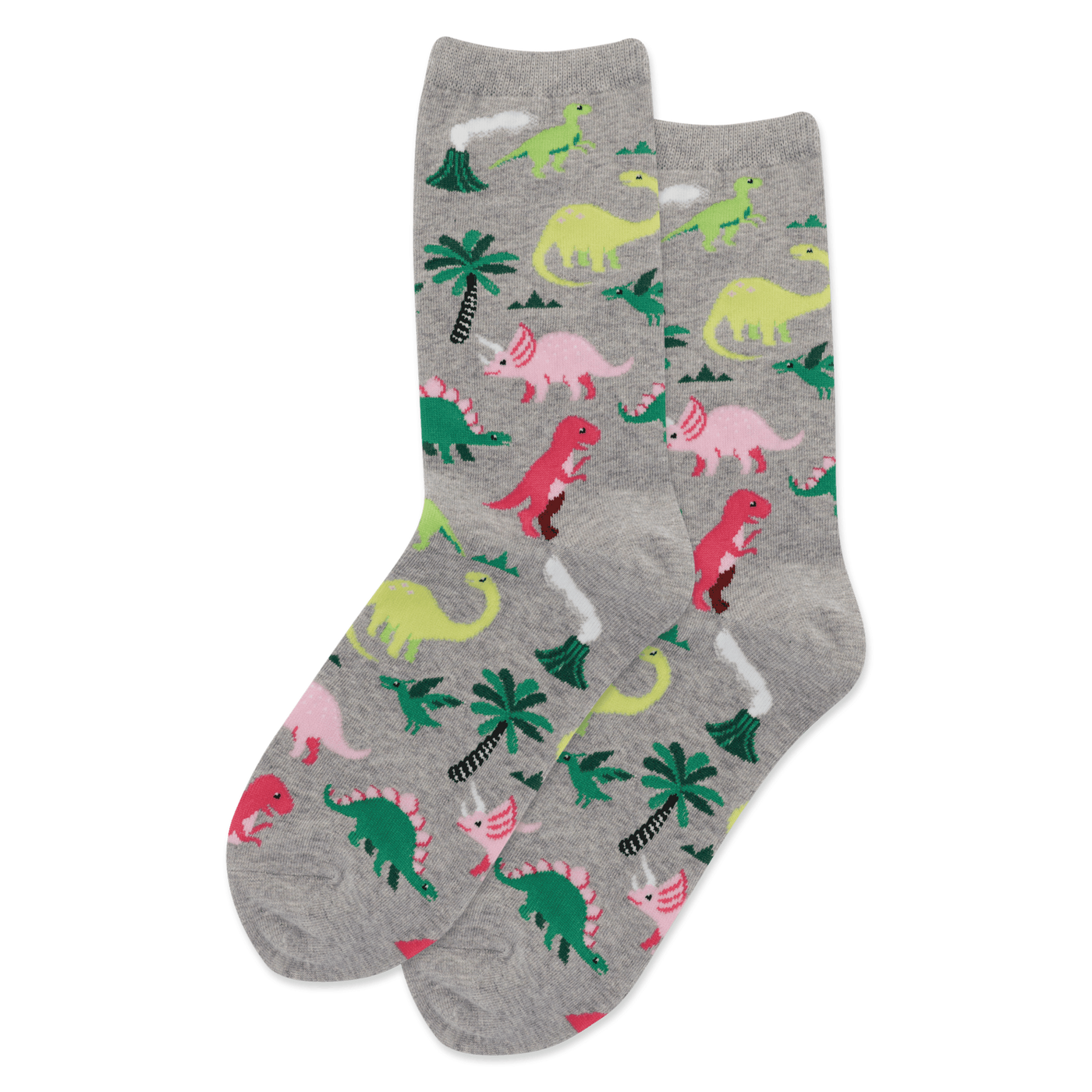 "Dinosaurs" Cotton Crew Socks by Hot Sox