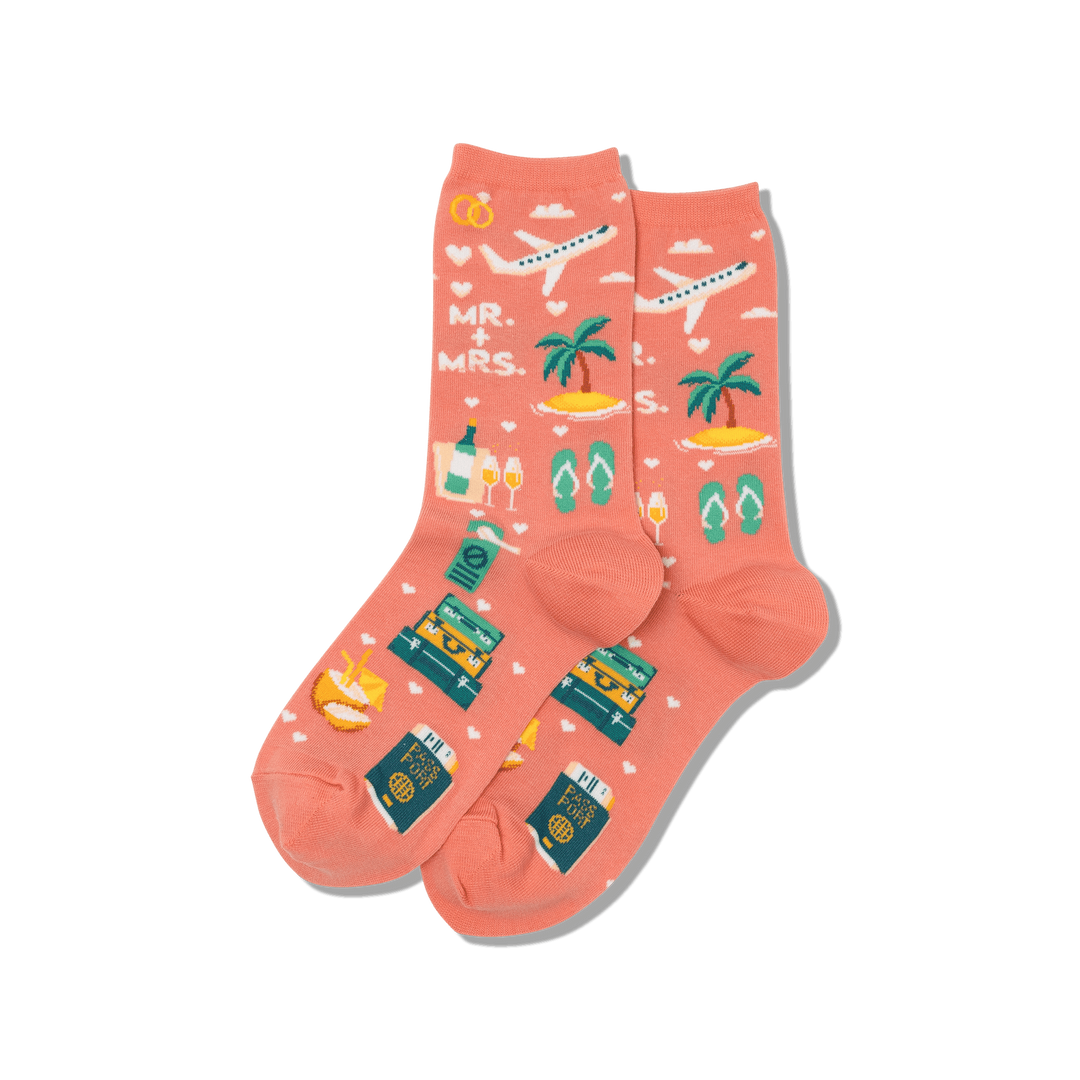 Chaussettes mi-mollet en coton « Honeymoon » par Hot Sox - Medium 