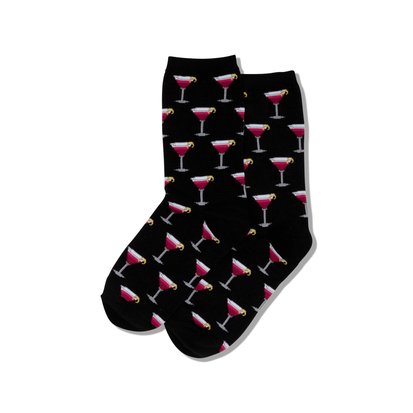 "Cosmo Cocktail" Cotton Crew Socks by Hot Sox