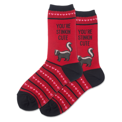 "You're Stinkin Cute" Crew Socks by Hot Sox