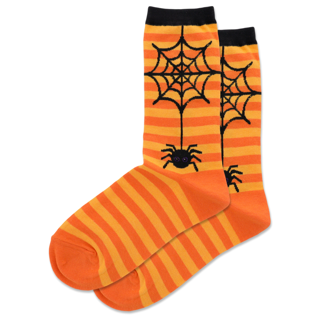 "Spider Stripe" Crew Socks by Hot Sox - Medium - SALE