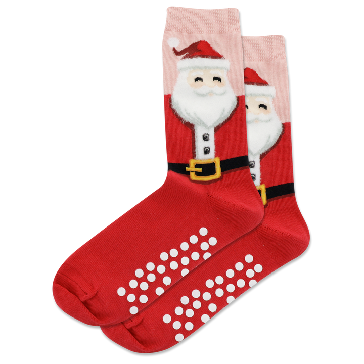 "Fuzzy Santa" Crew Socks by Hot Sox - SALE