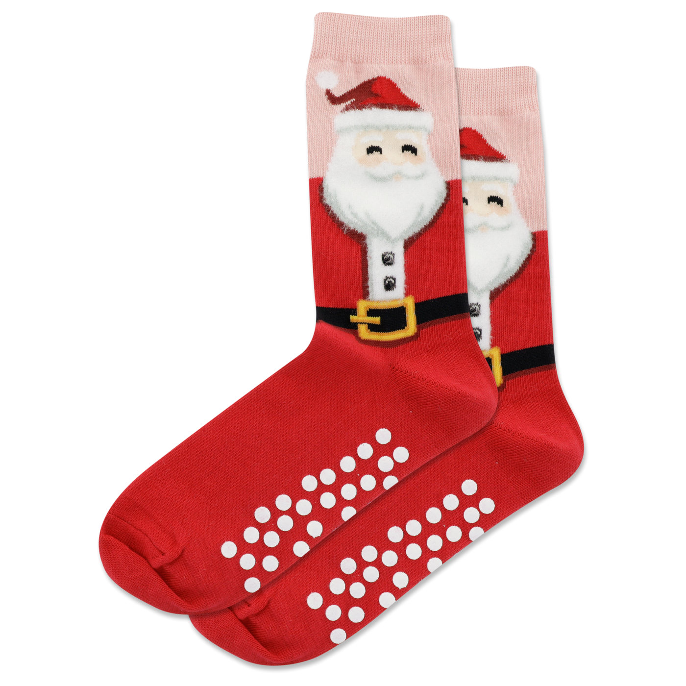 "Fuzzy Santa" Crew Socks by Hot Sox