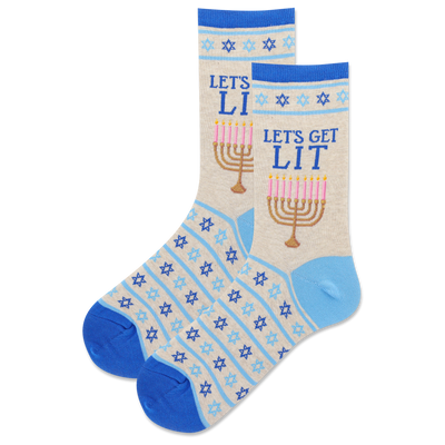 "Let's Get Lit" Crew Socks by Hot Sox
