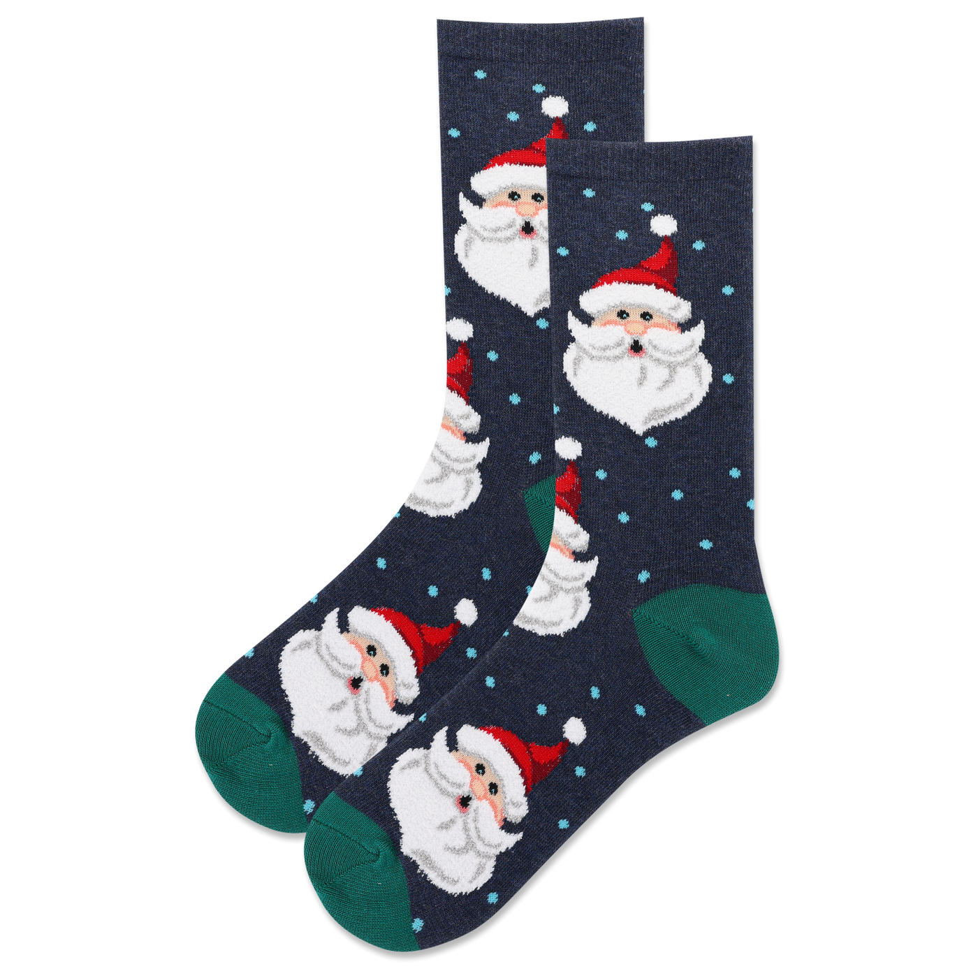 Kids "Fuzzy Santa Head" Crew Socks by Hot Sox