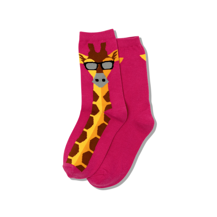 Kids "Giraffe" Crew Socks by Hot Sox