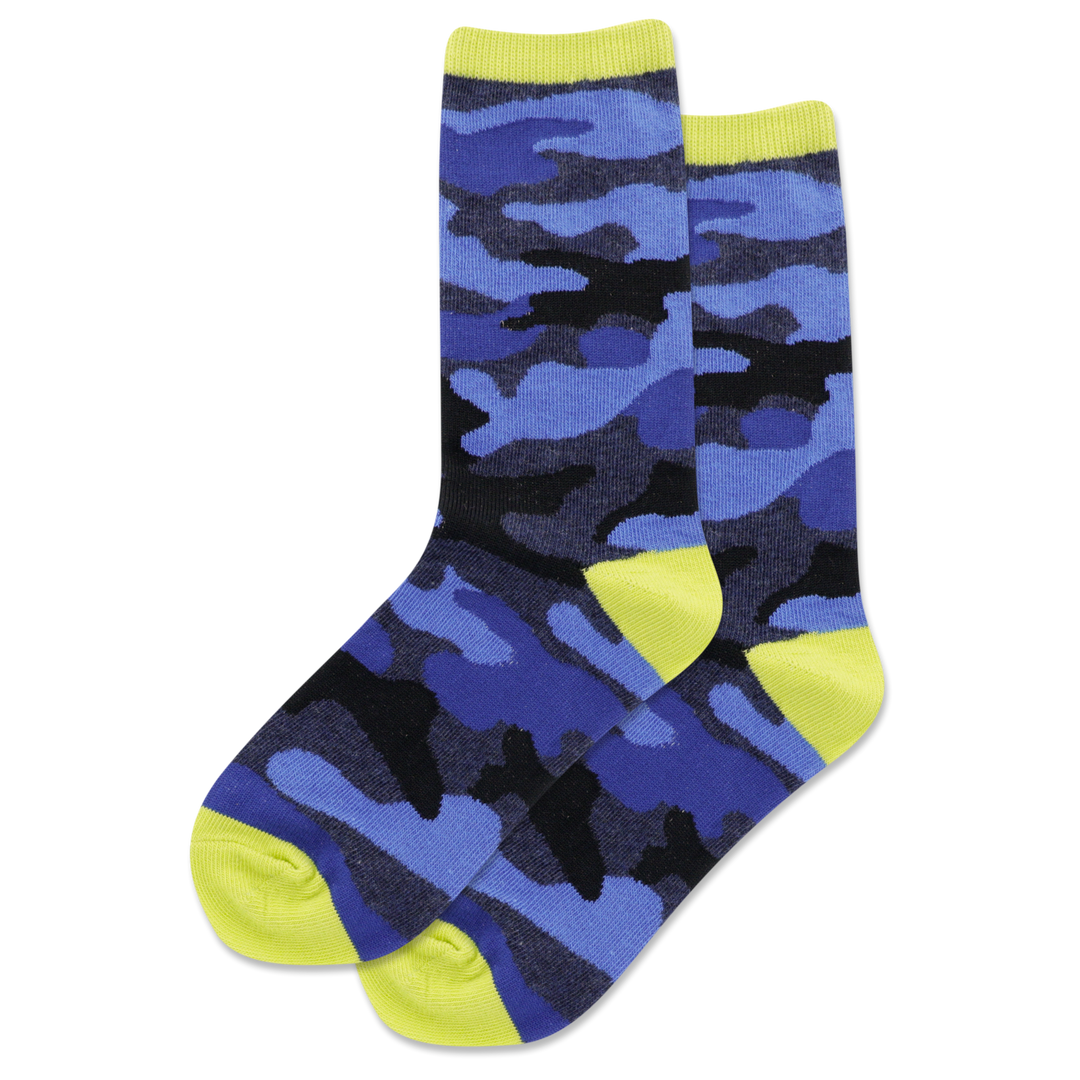 Kid's "Camouflage" Crew Socks by Hot Sox
