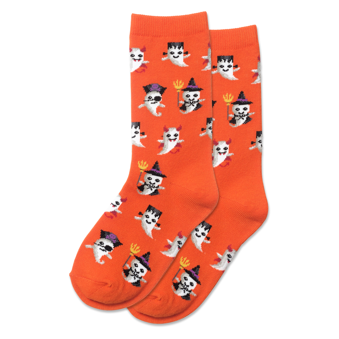 Kids "Costume Ghosts" Crew Socks by Hot Sox - SALE