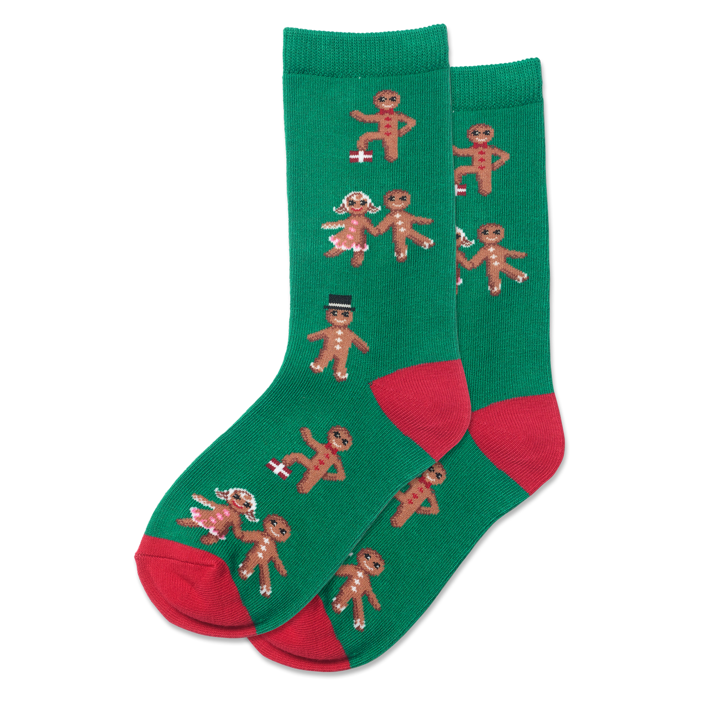 Kid's "Gingerbread Cookies" Crew Socks by Hot Sox